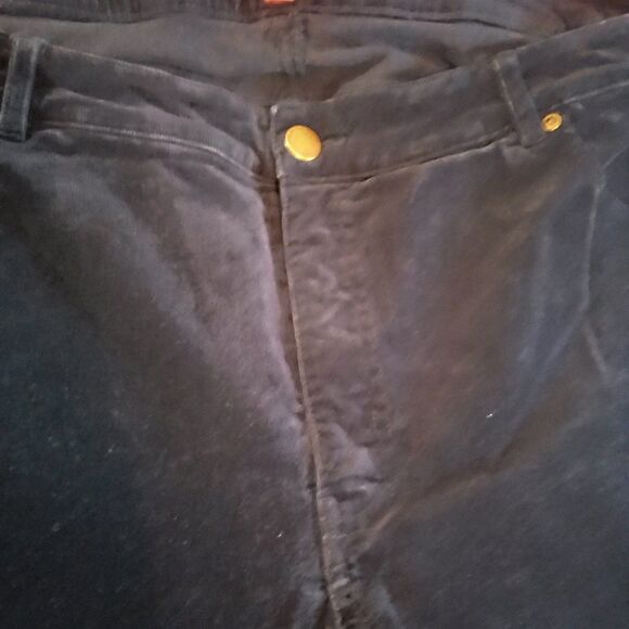 Modcloth Women's Navy Stretch Tapered Leg Corduroy Pants 1X Comfy Dress Casual - Picture 2 of 9